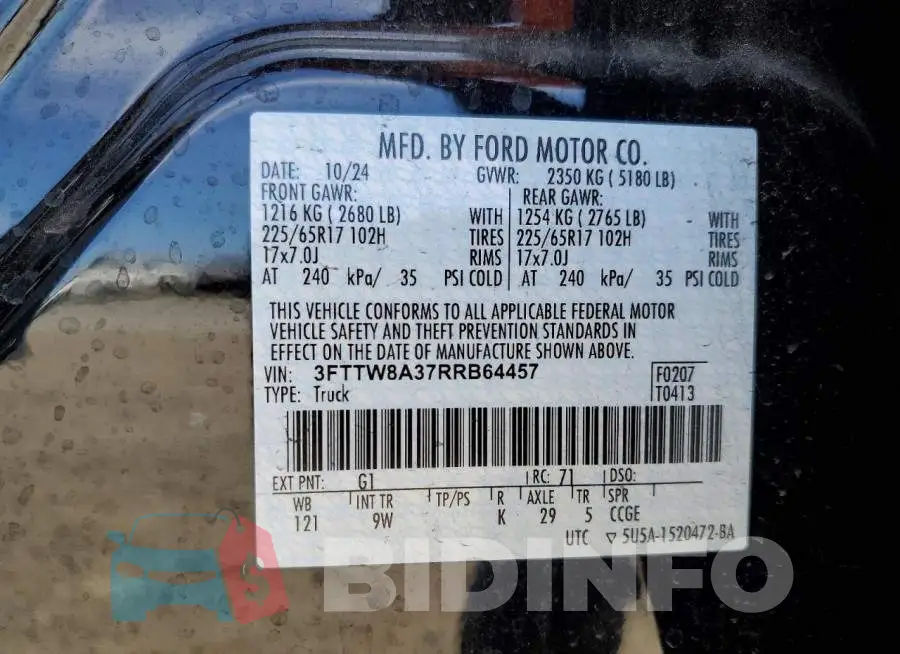 3FTTW8A37RRB64457 Photo# 12