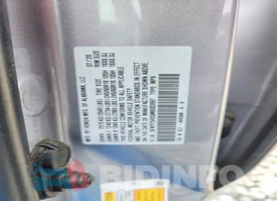 5FNYF5H55MB003997 Photo# 13
