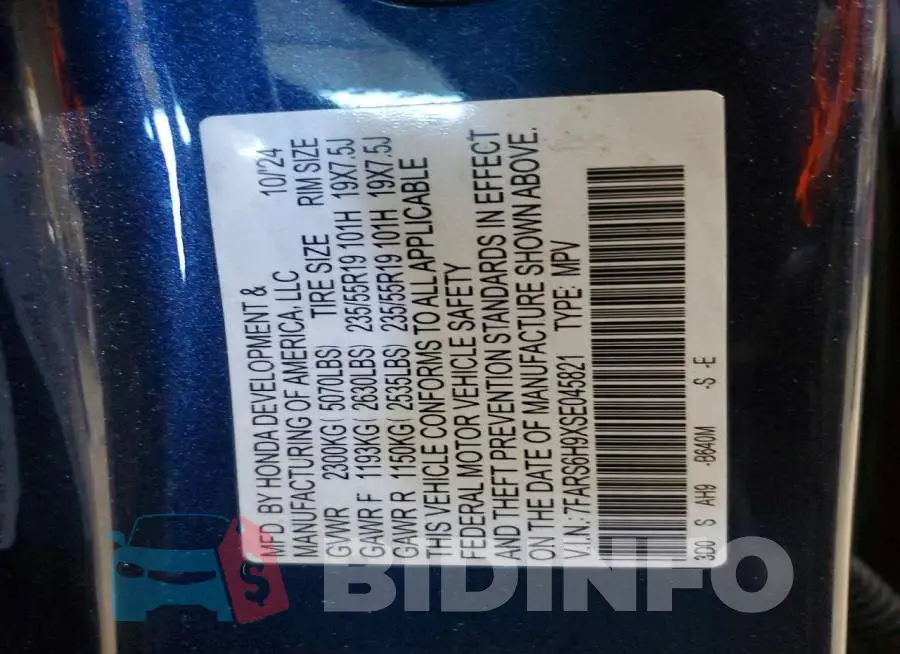 7FARS6H9XSE045821 Photo# 13