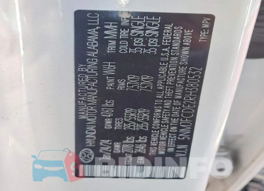 5NMJFCDE2RH380532 Photo# 12