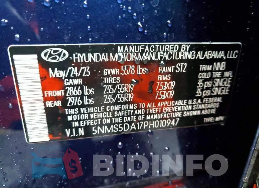 5NMS5DA17PH010947 Photo# 13