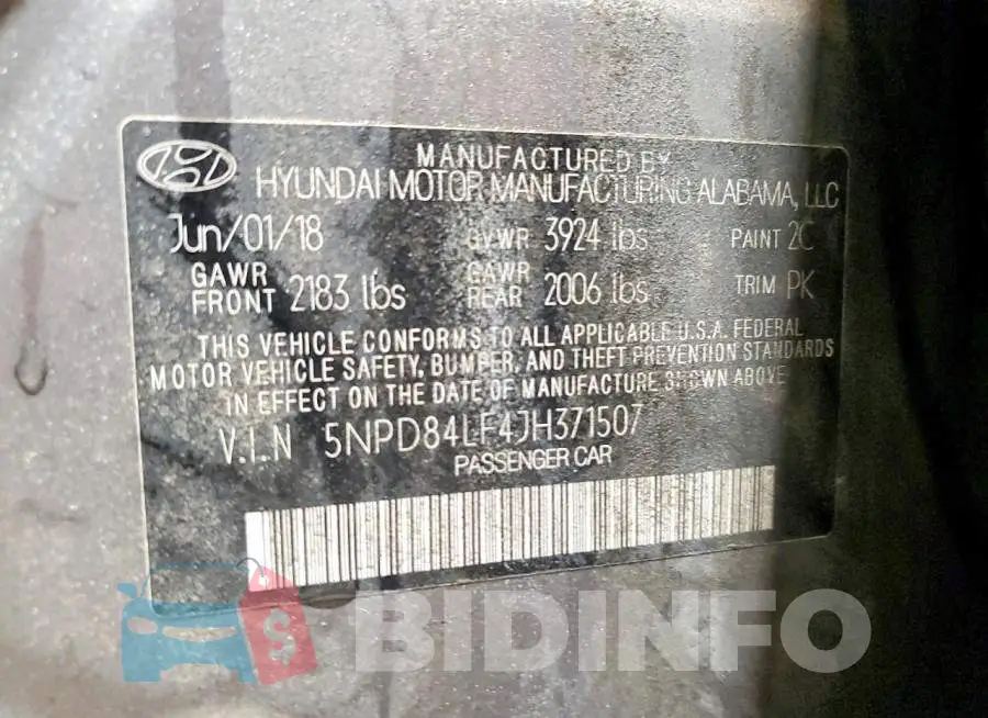 5NPD84LF4JH371507 Photo# 13