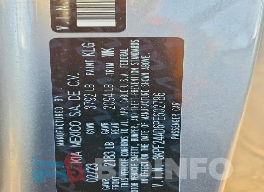 3KPF24AD6PE602786 Photo# 13