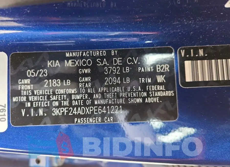 3KPF24ADXPE641221 Photo# 13