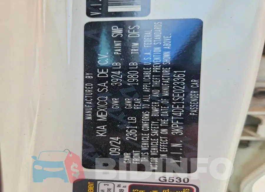 3KPFT4DE1SE023361 Photo# 12