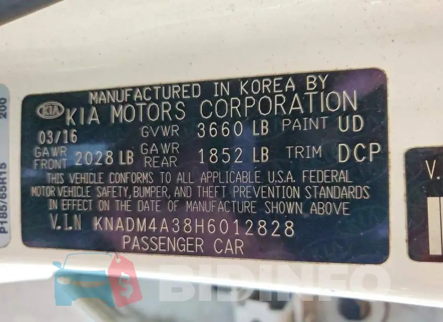 KNADM4A38H6012828 Photo# 13