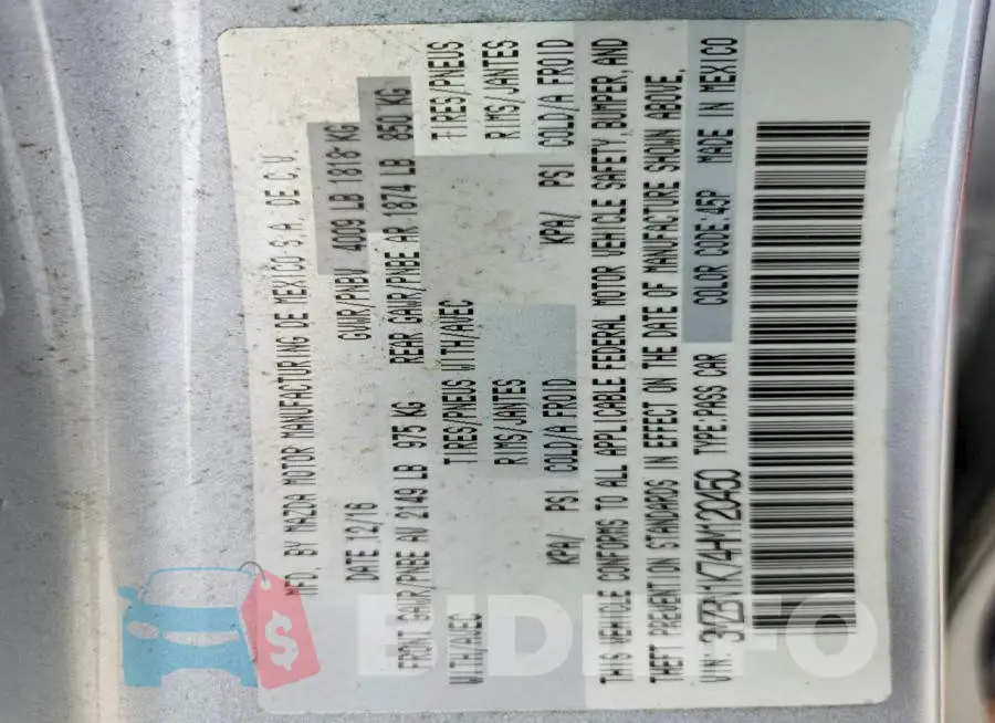 3MZBN1K74HM120450 Photo# 13
