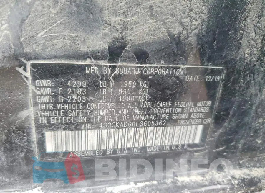 4S3GKAD60L3605362 Photo# 12