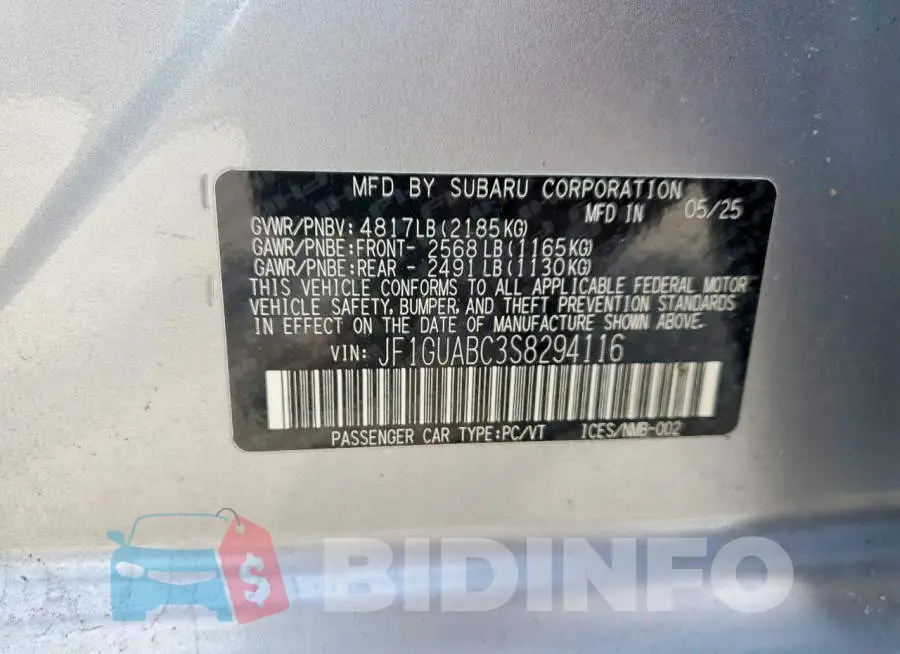 JF1GUABC3S8294116 Photo# 13