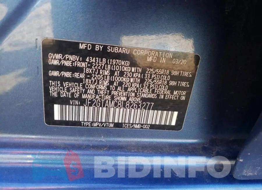JF2GTAMC8L8263277 Photo# 14