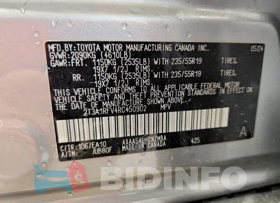 2T3A1RFV4RC450902 Photo# 14
