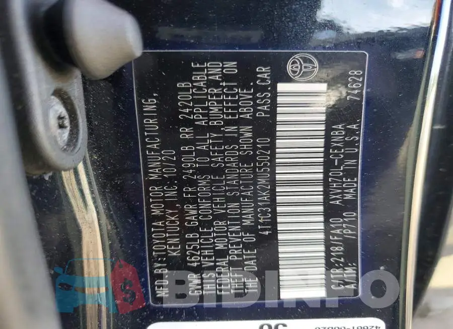 4T1C31AK2MU550210 Photo# 12