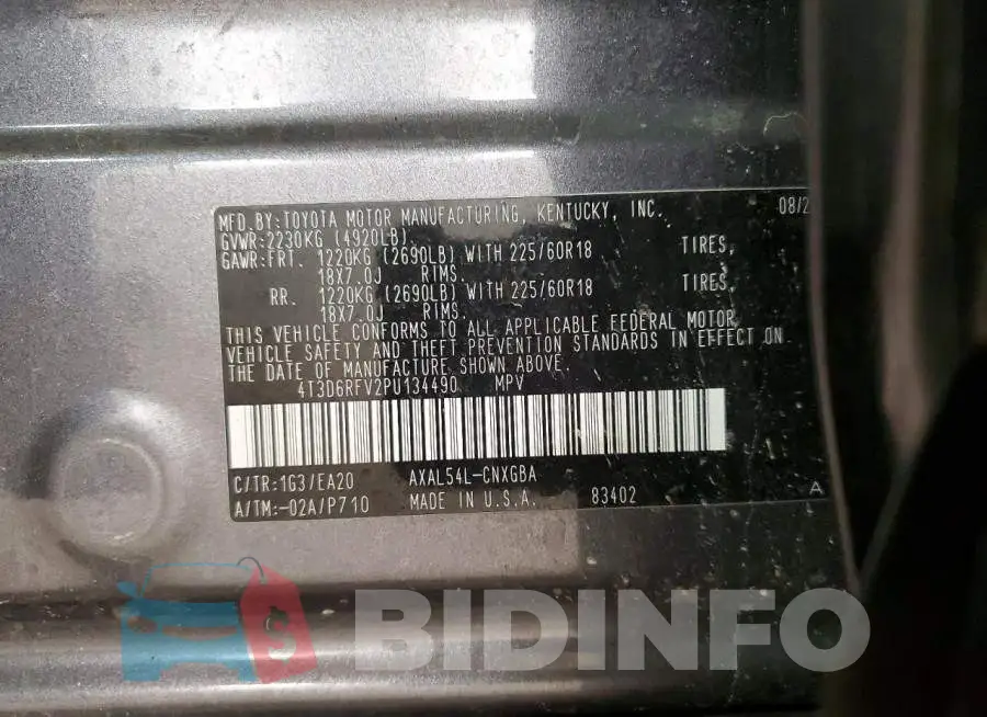 4T3D6RFV2PU134490 Photo# 14