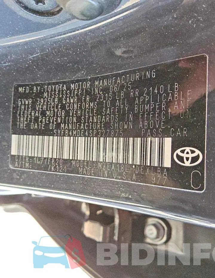 5YFB4MDE4SP327875 Photo# 13
