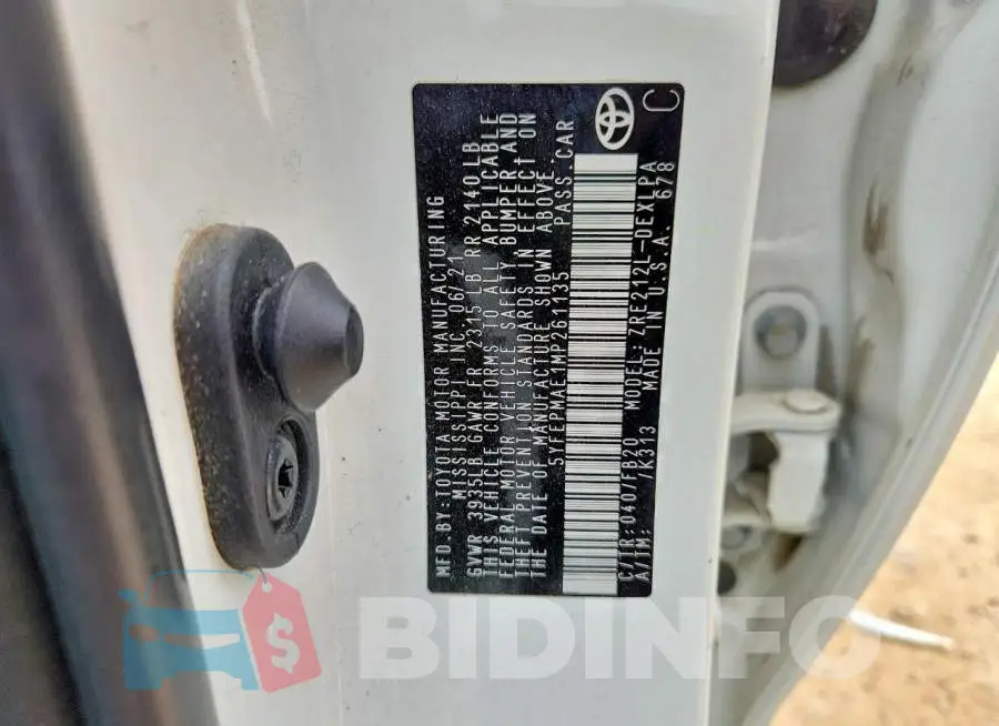 5YFEPMAE1MP261135 Photo# 12