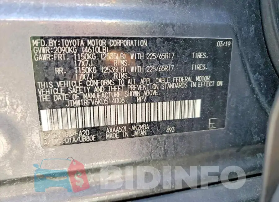 JTMW1RFV6KD514008 Photo# 14