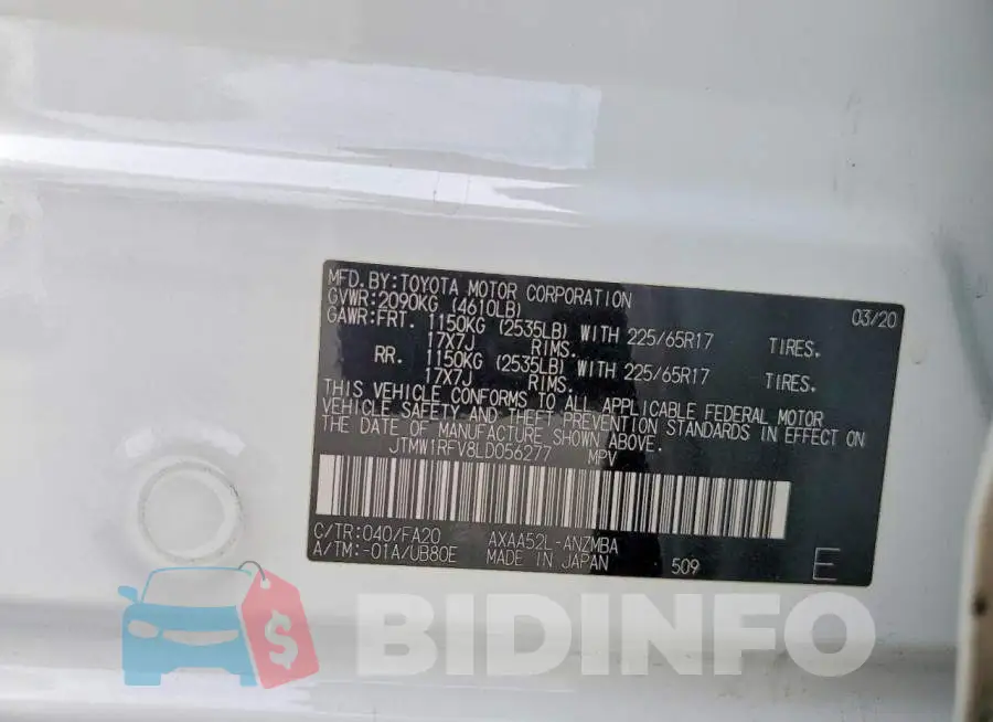 JTMW1RFV8LD056277 Photo# 13