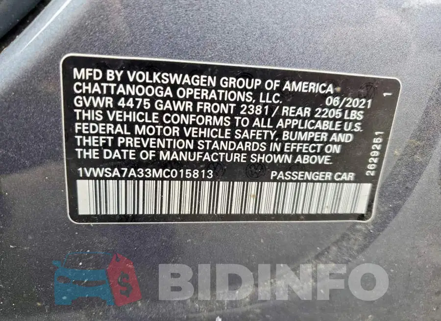 1VWSA7A33MC015813 Photo# 12