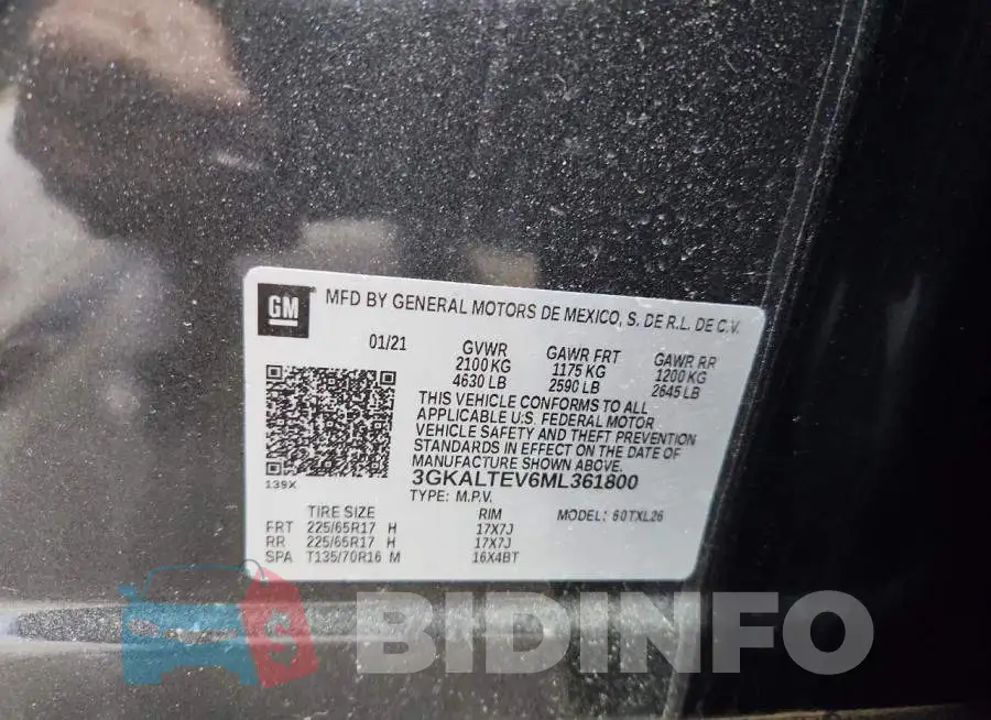 3GKALTEV6ML361800 Photo# 14