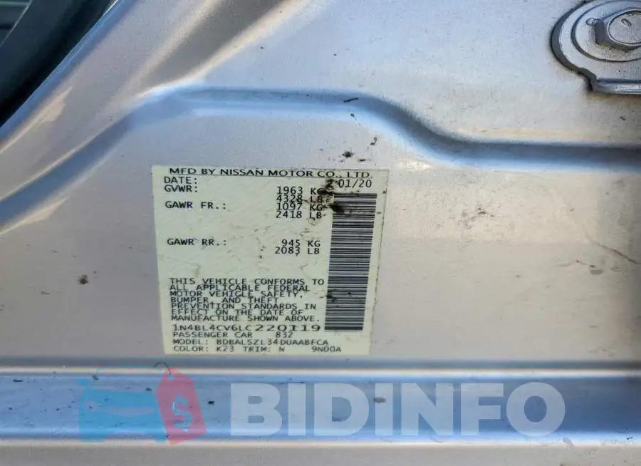 1N4BL4CV6LC220119 Photo# 12