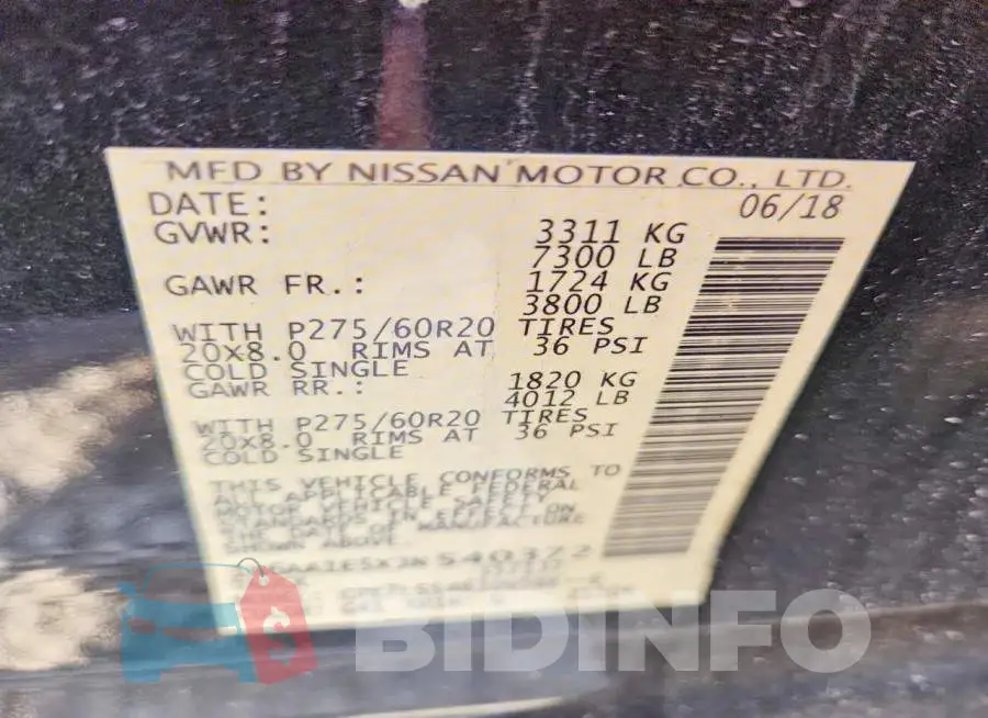 1N6AA1E5XJN540372 Photo# 12