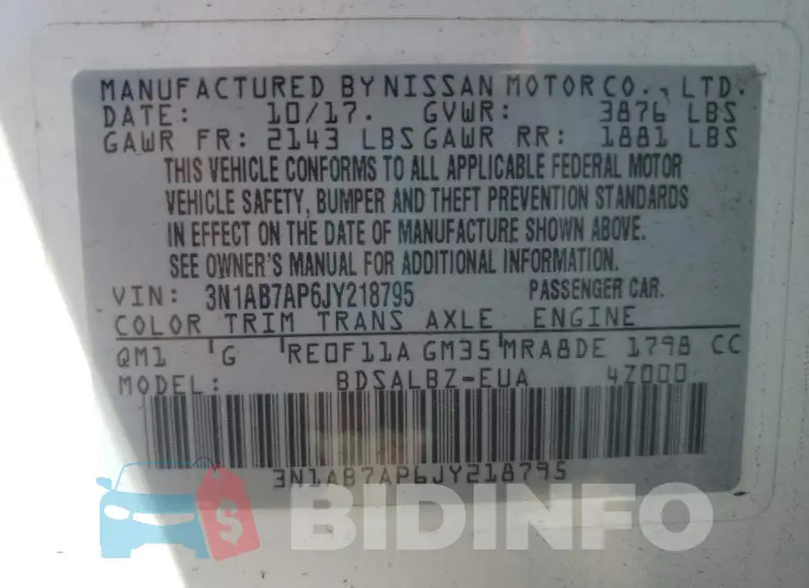 3N1AB7AP6JY218795 Photo# 12