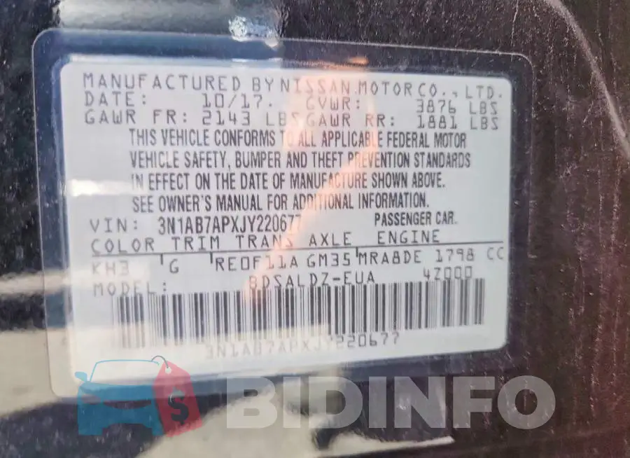 3N1AB7APXJY220677 Photo# 12