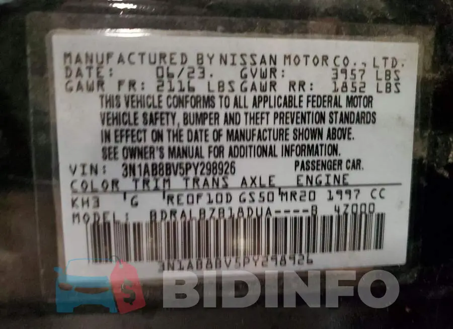 3N1AB8BV5PY298926 Photo# 12