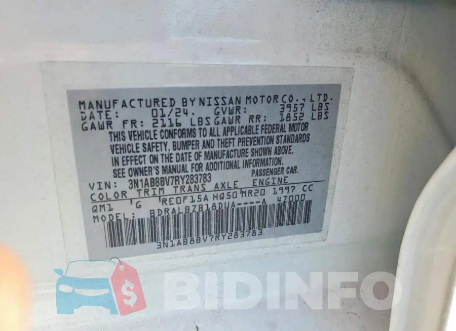 3N1AB8BV7RY283783 Photo# 12