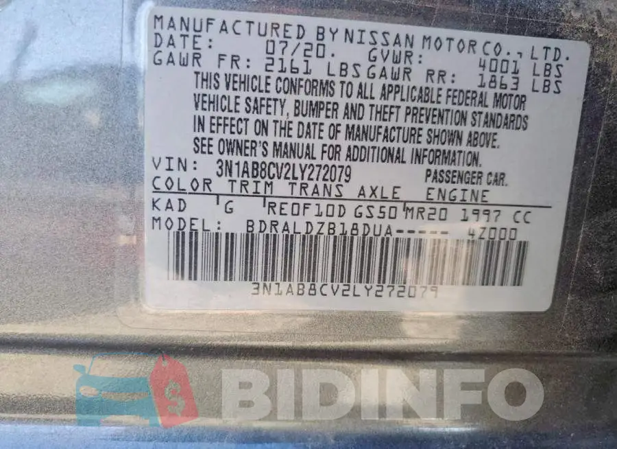 3N1AB8CV2LY272079 Photo# 12