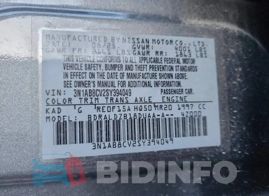 3N1AB8CV2SY394049 Photo# 12