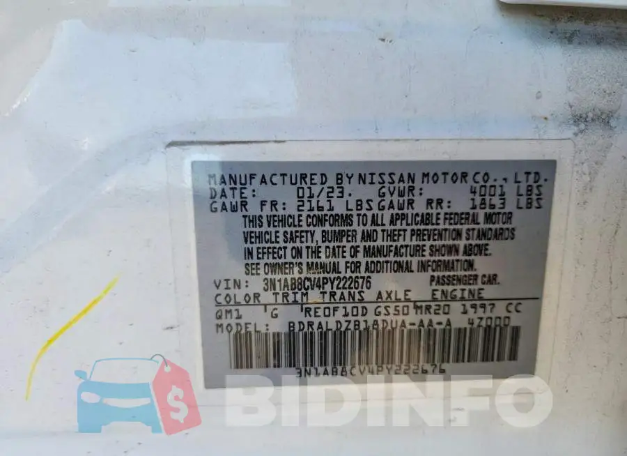 3N1AB8CV4PY222676 Photo# 12