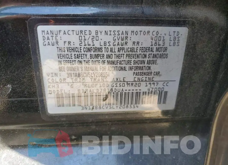 3N1AB8CV5LY208554 Photo# 12