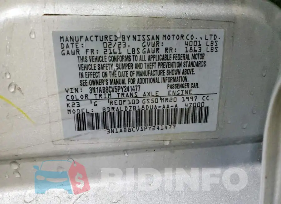 3N1AB8CV5PY241477 Photo# 12