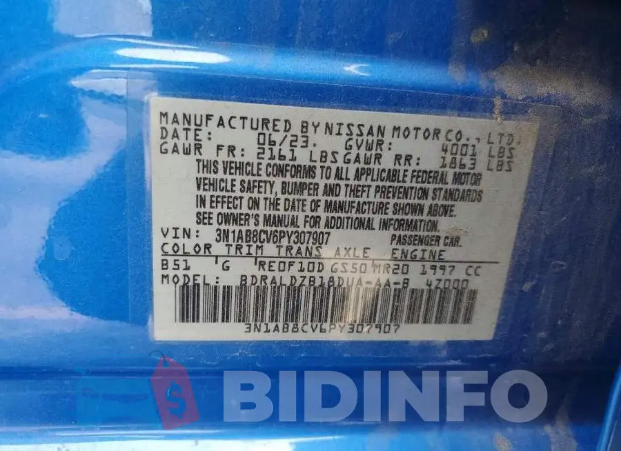 3N1AB8CV6PY307907 Photo# 12