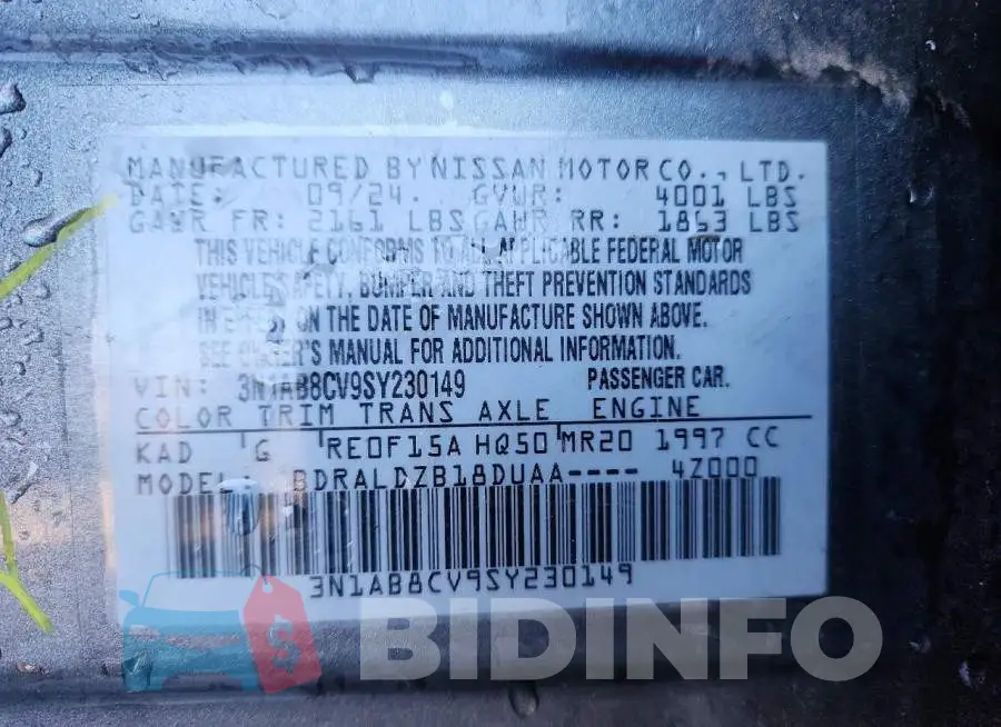 3N1AB8CV9SY230149 Photo# 12