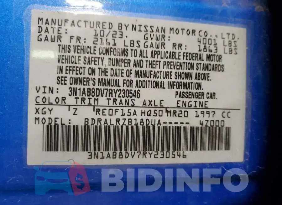 3N1AB8DV7RY230546 Photo# 12