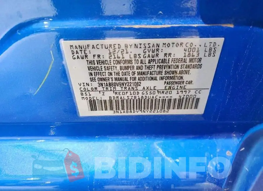 3N1AB8DV9NY221082 Photo# 12