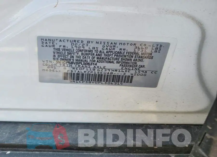 3N1CP5BV0PL506314 Photo# 12