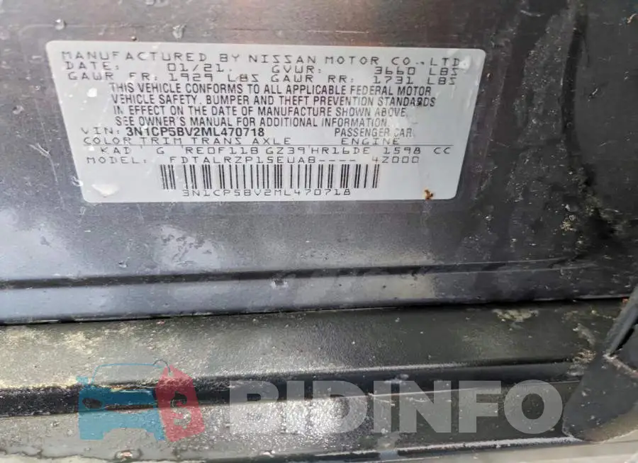 3N1CP5BV2ML470718 Photo# 13