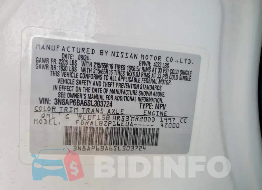 3N8AP6BA6SL303724 Photo# 12