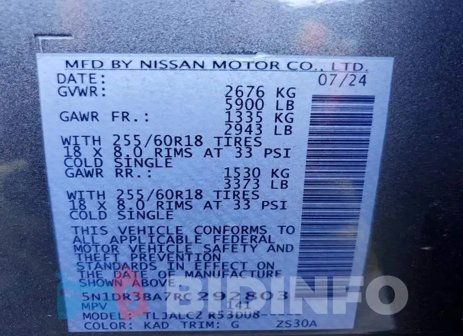 5N1DR3BA7RC292803 Photo# 13