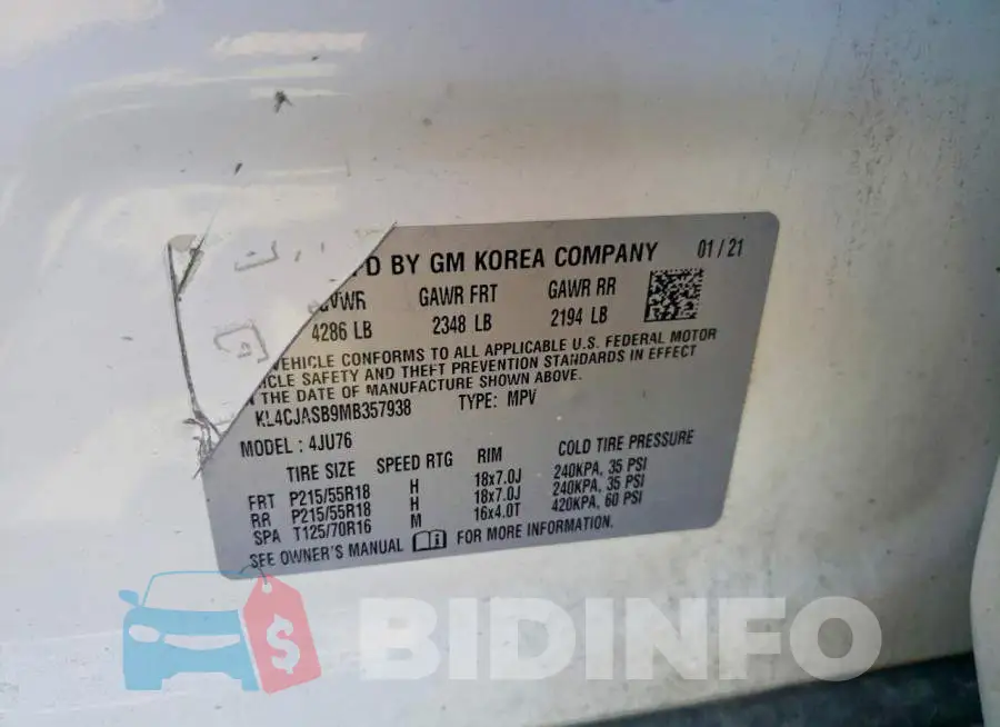 KL4CJASB9MB357938 Photo# 12