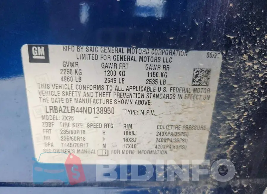 LRBAZLR44ND138950 Photo# 13