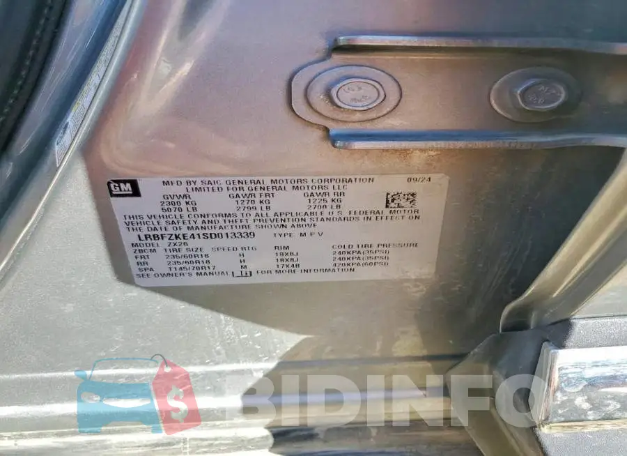 LRBFZKE41SD013339 Photo# 13