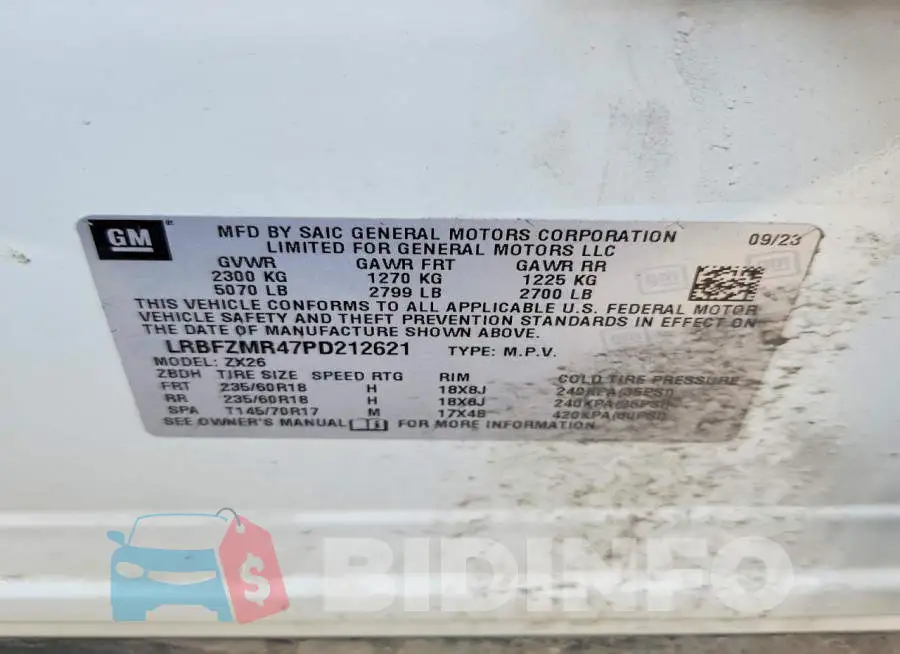 LRBFZMR47PD212621 Photo# 13