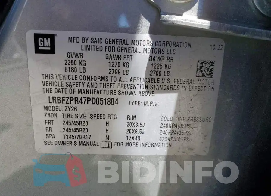 LRBFZPR47PD051804 Photo# 13