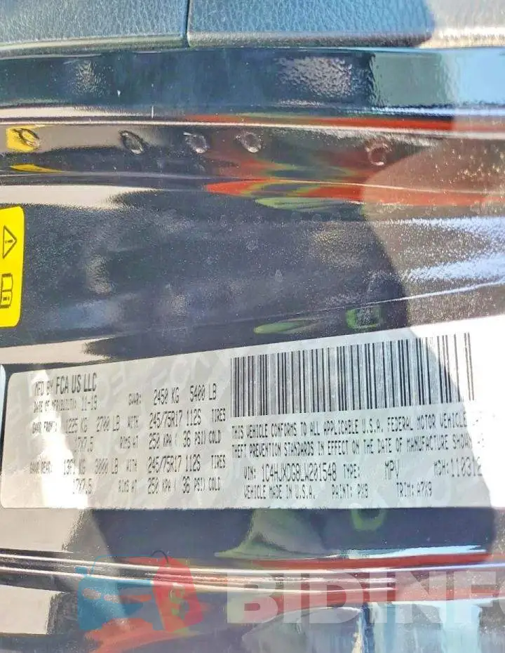 1C4HJXDG8LW201548 Photo# 13