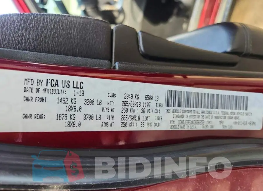 1C4RJEBGXKC656252 Photo# 14