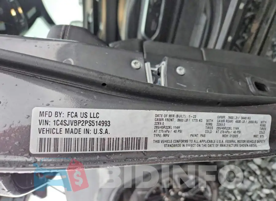 1C4SJVBP2PS514993 Photo# 13